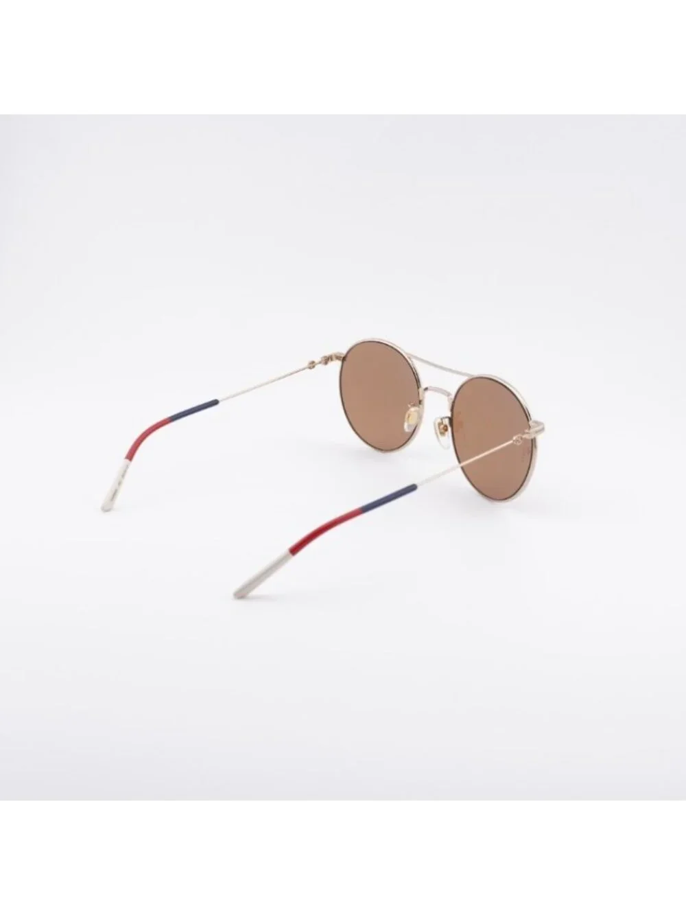 Gucci GG0680S 003 Sunglasses Gold Round Frame, Brown Lenses